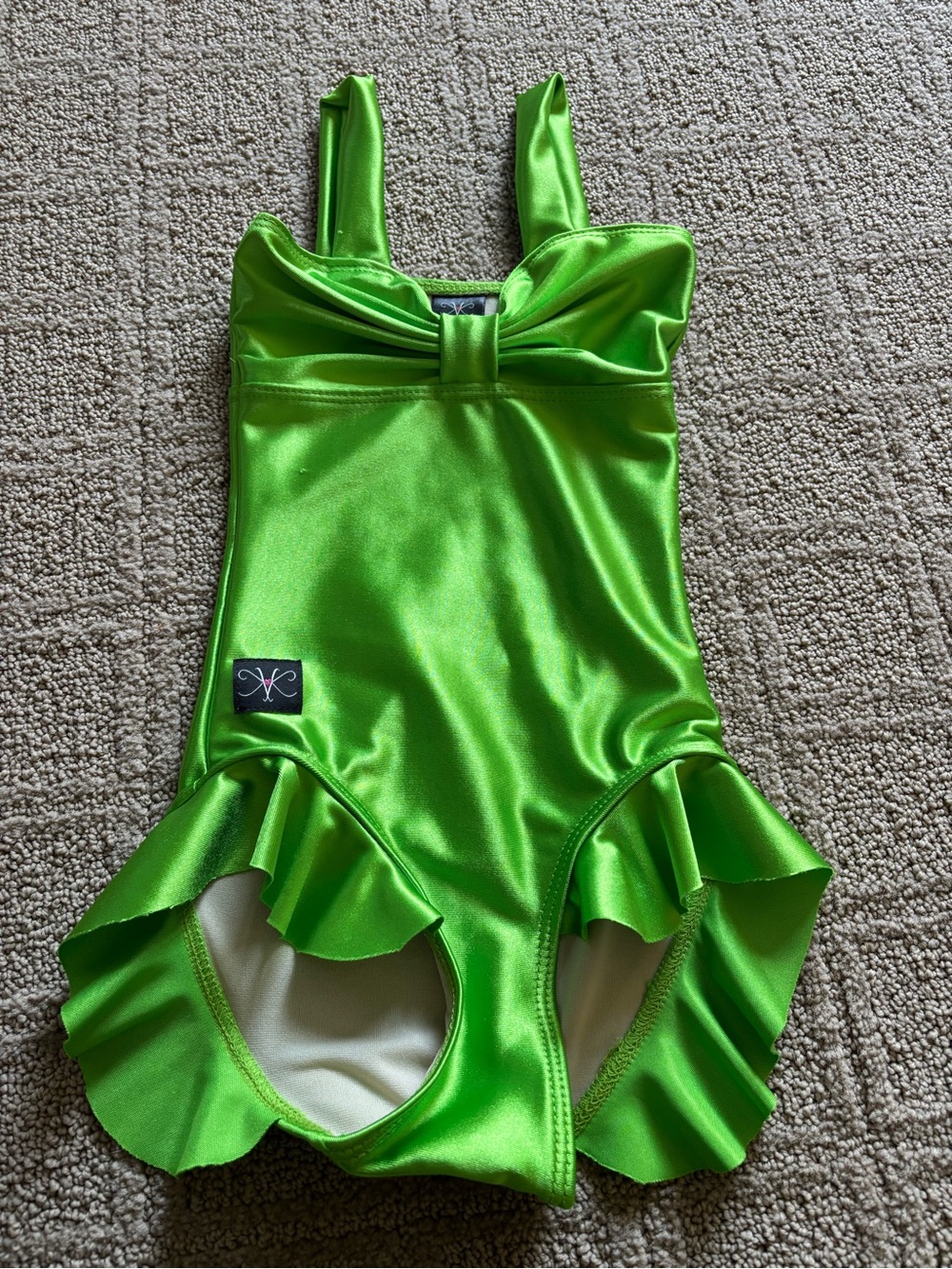 Girls' Lime Green Ruffle Leotard Kandi Kouture size 4